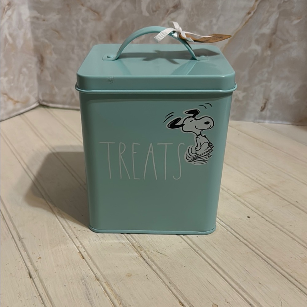 Rae Dunn Snoopy Treats Canister - Teal